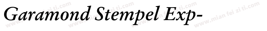 Garamond Stempel Exp字体转换